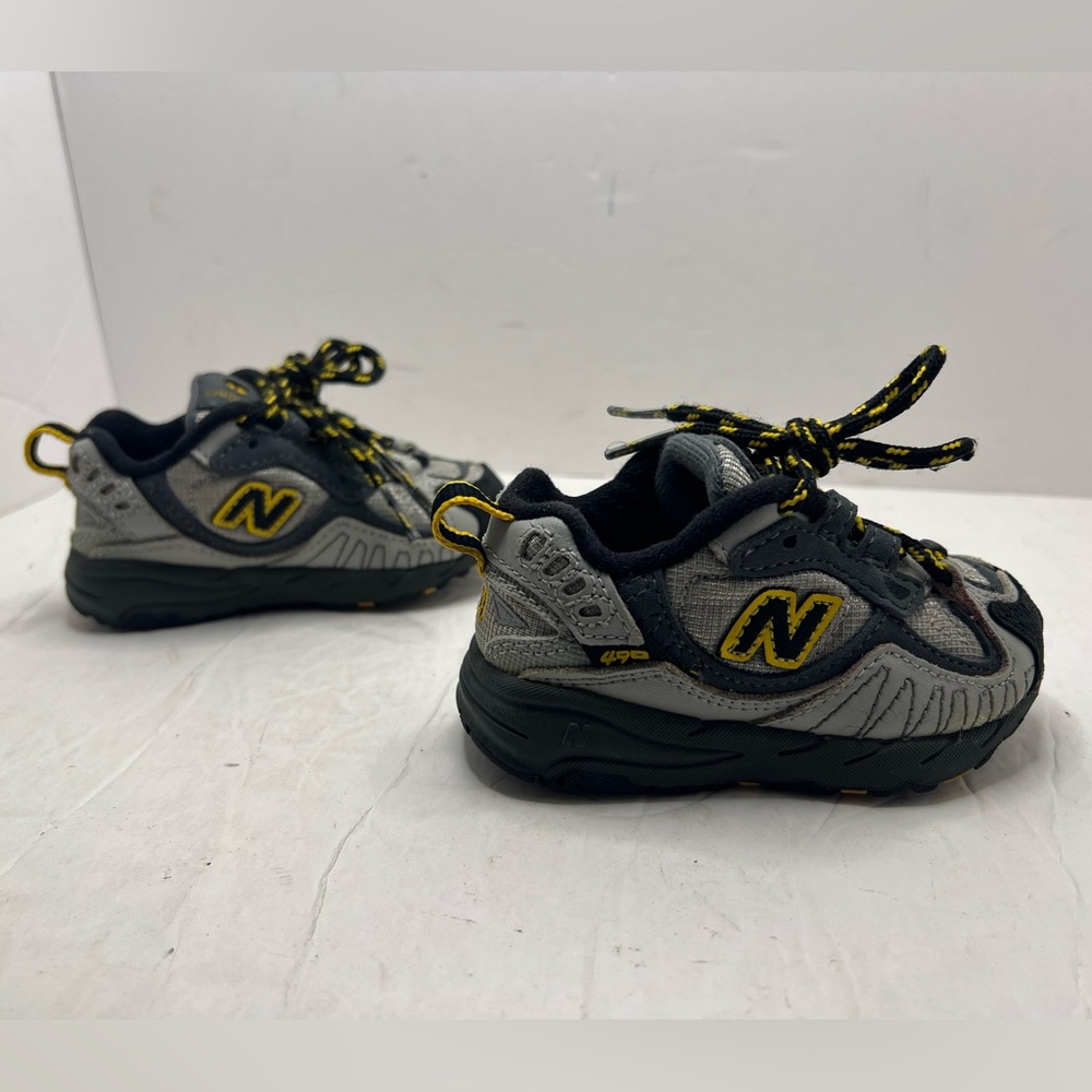 New Balance All Terrain 490 KJ490O3I  Gray/Yellow Running Shoes Sneaker Size 5W